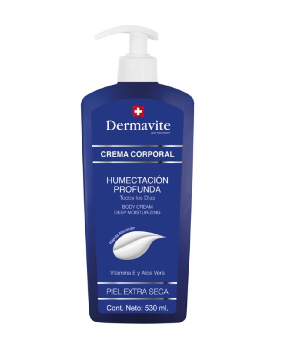 Dermavite Crema Corporal Humectación Profunda con Vitamina E y Aloe Vera 530 ml | Piel Extra Seca