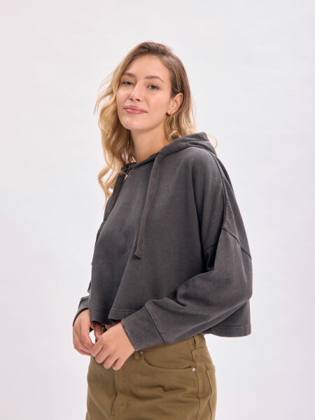 Canguro deportivo cropped Gris Oscuro