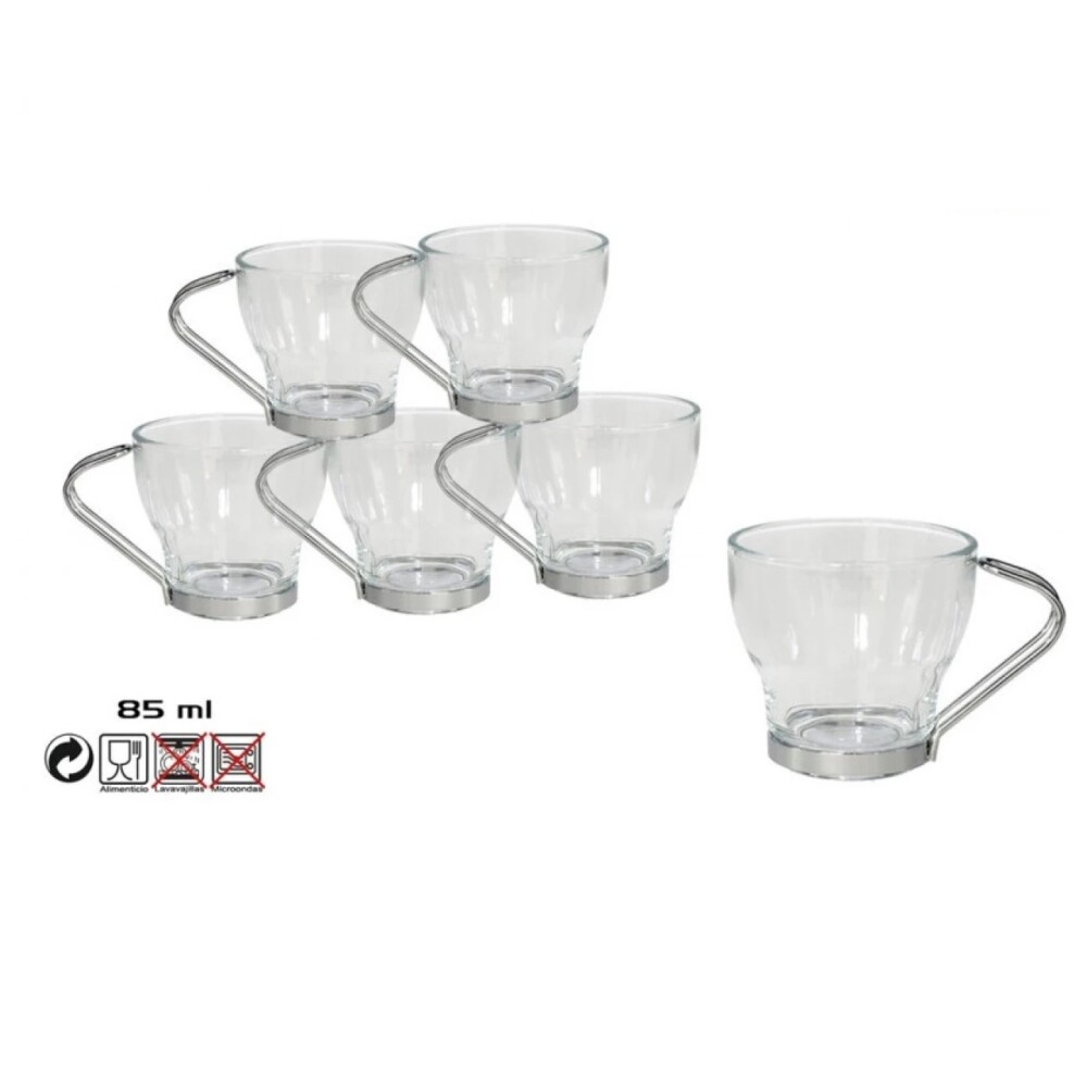 Taza Café X 6 85 Ml Cristal GE TAZA CAFE X 6 L2503/BH6 85 ML CRISTAL