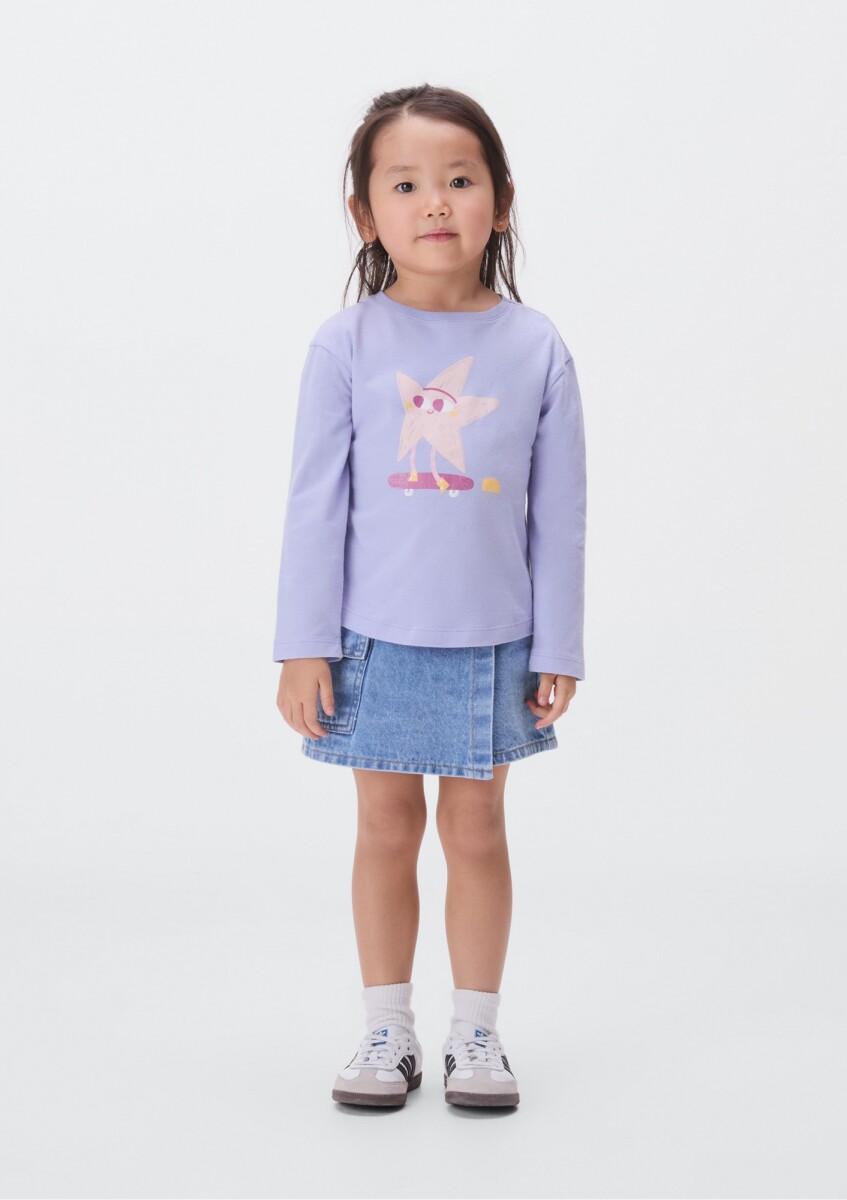 BLUSA ML FEM - ROXO CLARO 