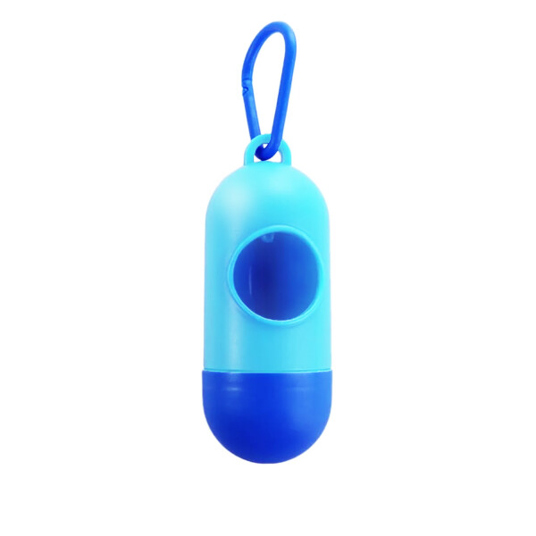 Bolsas Sanitarias Para Mascotas x12 + Llavero Dispensador Variante Color Azul