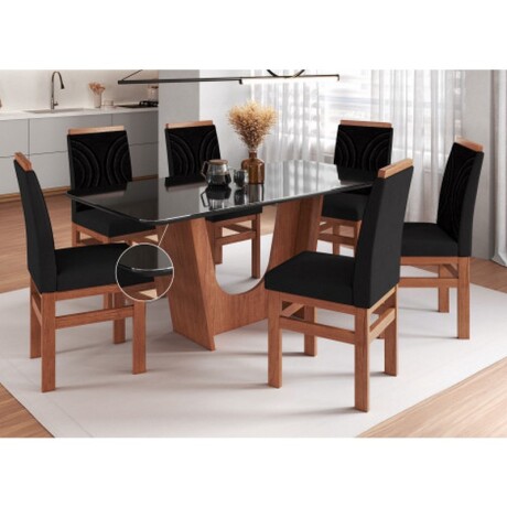 JUEGO DE COMEDOR MESA + 6 SILLAS. JUEGO DE COMEDOR MESA + 6 SILLAS.