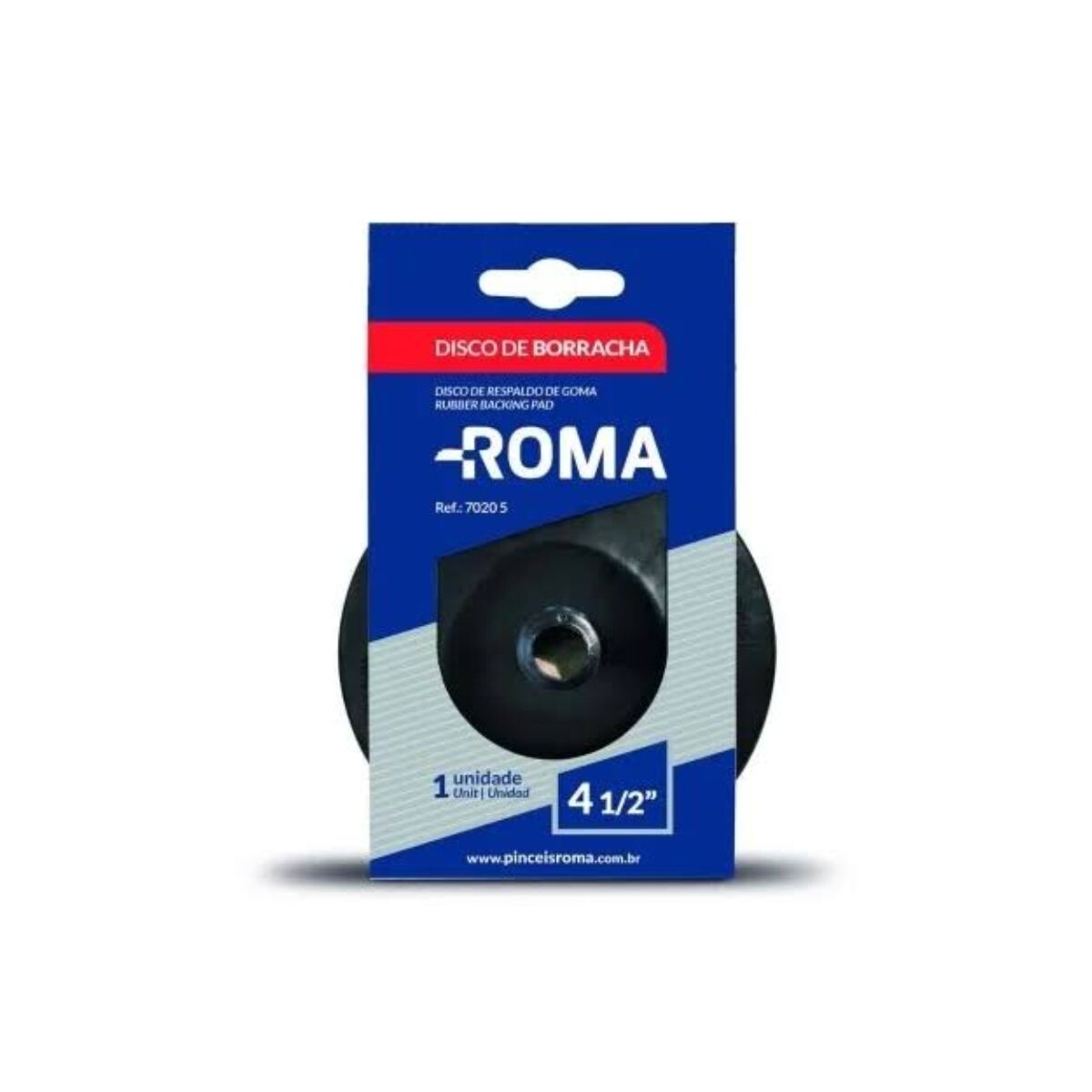 Disco De Respaldo De Goma Para Pulidora 4 1/2" Roma 