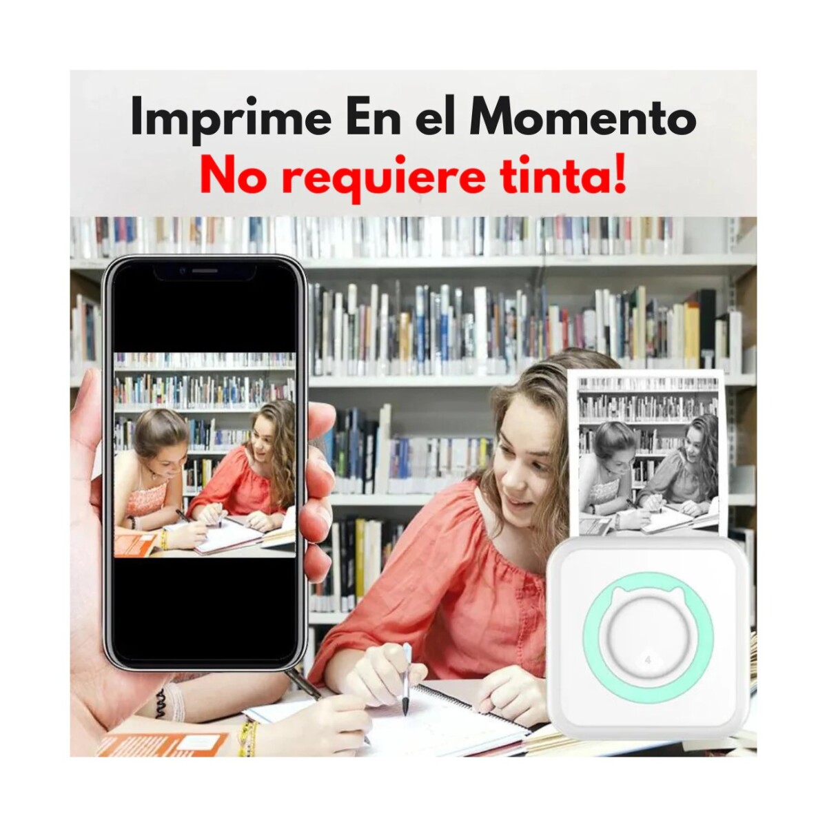 Mini Impresora Térmica Instantánea - AZUL 