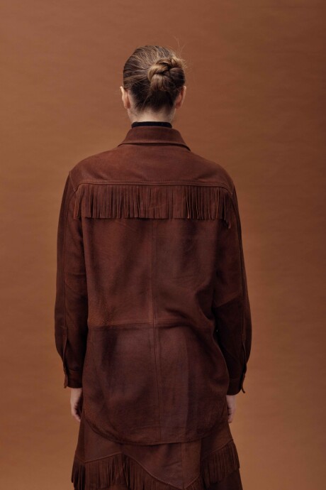 CAMISA NELA EN ANTE OXIDO