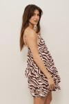 VESTIDO SERENELLA MINI REDDISH BROWN ZEBRA VESTIDO SERENELLA MINI REDDISH BROWN ZEBRA