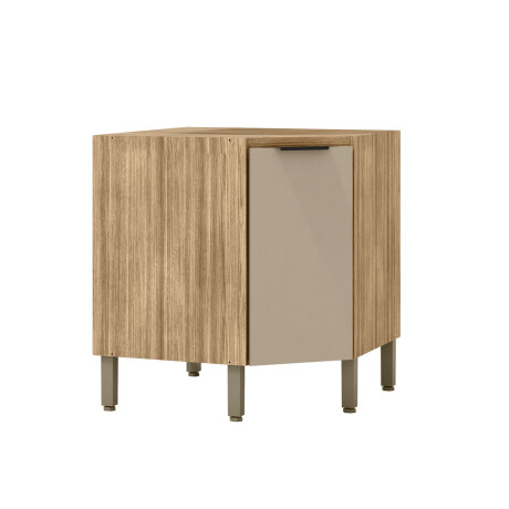 MUEBLE INFERIOR ESQUINERO SIN TAPA PARA COCINA UNA PUERTAS SERIE VIV ALUMINIO KITS PARANA GAMAS DE BEIGE