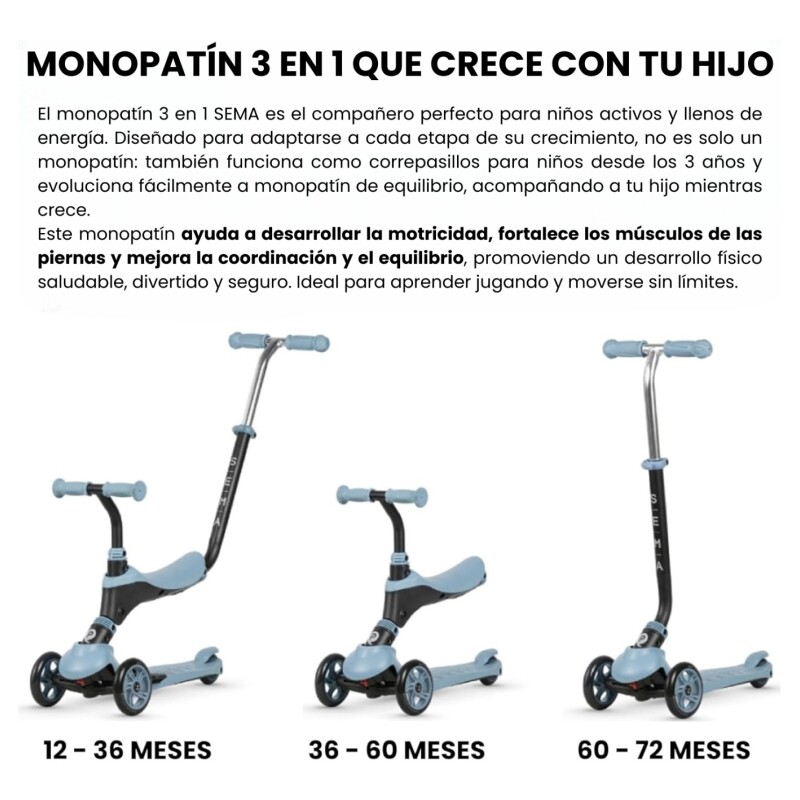 Sema Monopatin 2 en 1 DELUXE Qplay Sema Monopatin 2 en 1 DELUXE Qplay