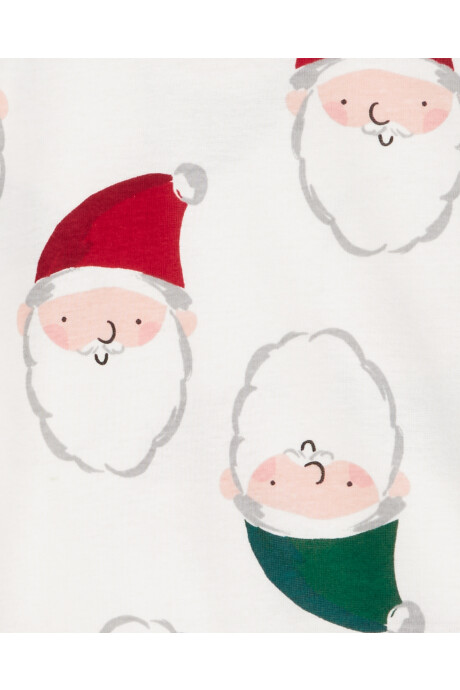 Pijama dos piezas de algodón, pantalón y remera, diseño navideño. Talles 2-5T Sin color