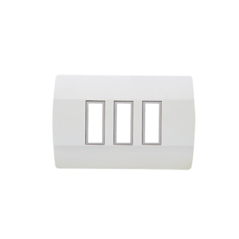 Plaqueta p/3 módulos - Visione blanco C53503