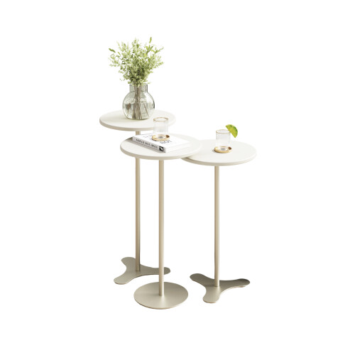 Conjunto de mesas laterales - ORB Blanco Conjunto de mesas laterales - ORB Blanco