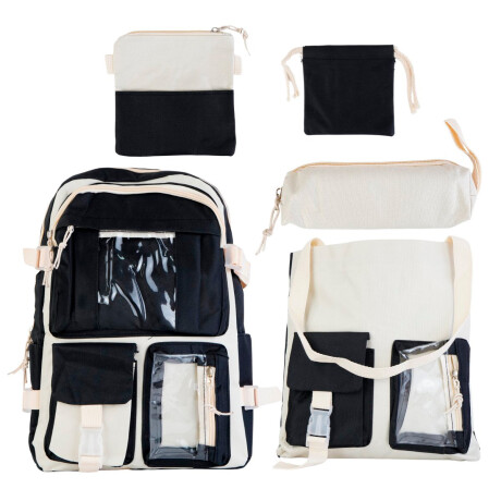 Set de mochila de lona + accesorios Set de mochila de lona + accesorios