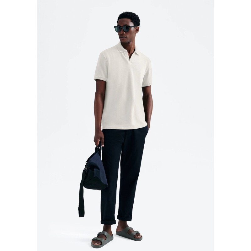 CAMISA POLO MM MASC MARROM CLARO