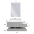 CONJUNTO DE BAÑO HABITARE MODELO SYM1026-80 / MUEBLE + BACHA + ESPEJO CON LUZ Conjunto De Baño Habitare Modelo Sym1026-80 / Mueble + Bacha + Espejo Con Luz
