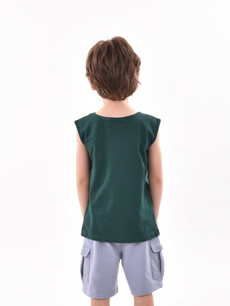 MUSCULOSA GALACTIC VIBES VERDE OSCURO