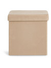 Puf AUNING 38x38 con almac terciopelo arena osc Puf AUNING 38x38 con almac terciopelo arena osc