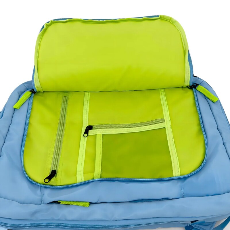 Mochila Trendy Travel 45x30x27 Cm Para Viaje Con Sujetador De Valija Equipaje Celeste