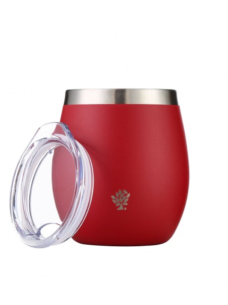 Set Acero 750ml / Mate con Tapa Rojo