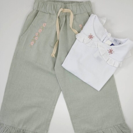 pantalon rayado bordado pantalon rayado bordado