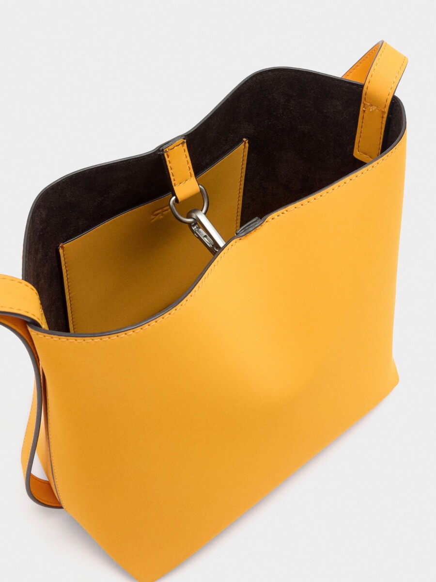 Bolso De Hombro Con Textura Suave naranja