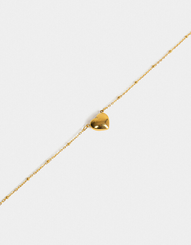 Cadena Corta con Dije Acero quirúrgico Cadena Corta Con Dije Corazón Acero - Dorado