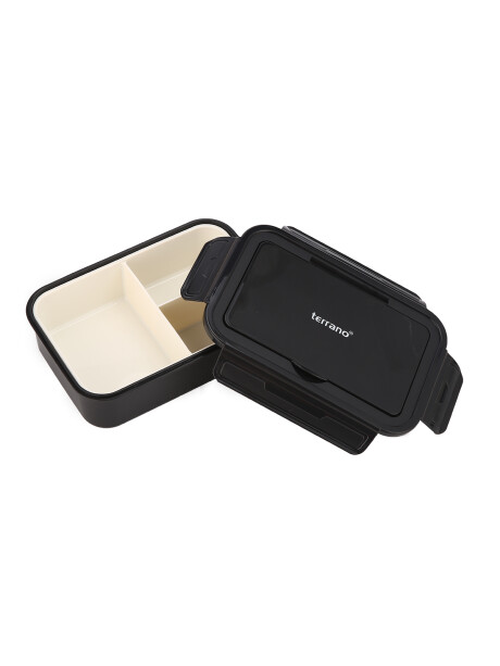 Tupper Pickbox con Cubiertos Negro