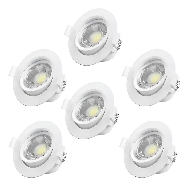 Set x 6 lámparas Spots para Techo Ixec Led 5w neutras Set x 6 lámparas Spots para Techo Ixec Led 5w neutras