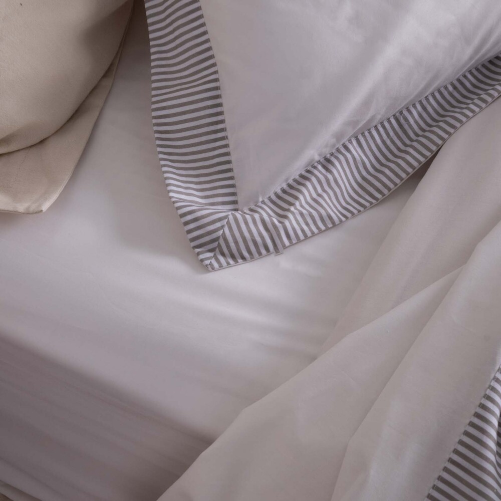 JUEGO DE SABANAS KING ALGODON VERDE STRIPE 200H