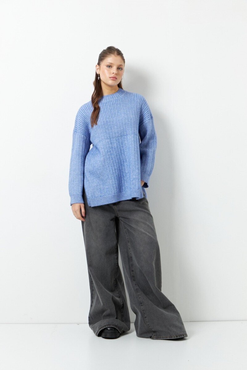 POLERA FAREL Azul Melange