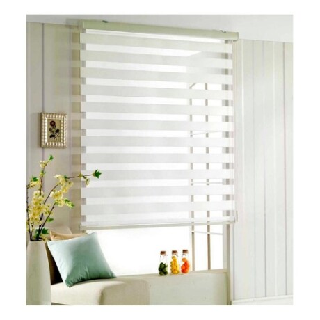 Cortina Roller Zebra Simple Lumax 1.2x2.1mts Blanco