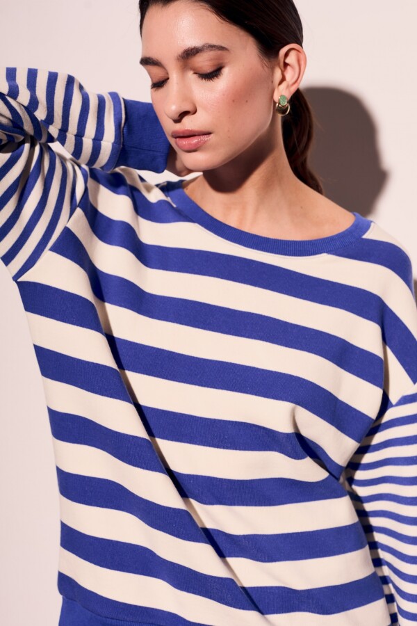 Sweater Rayado Multi Azul Francia