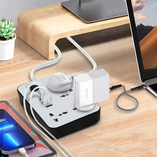 Zapatilla Alargue Adaptador Universal Treqa Pl-503 ZATAPILLA ALARGUE TREQA 3USB PL-503