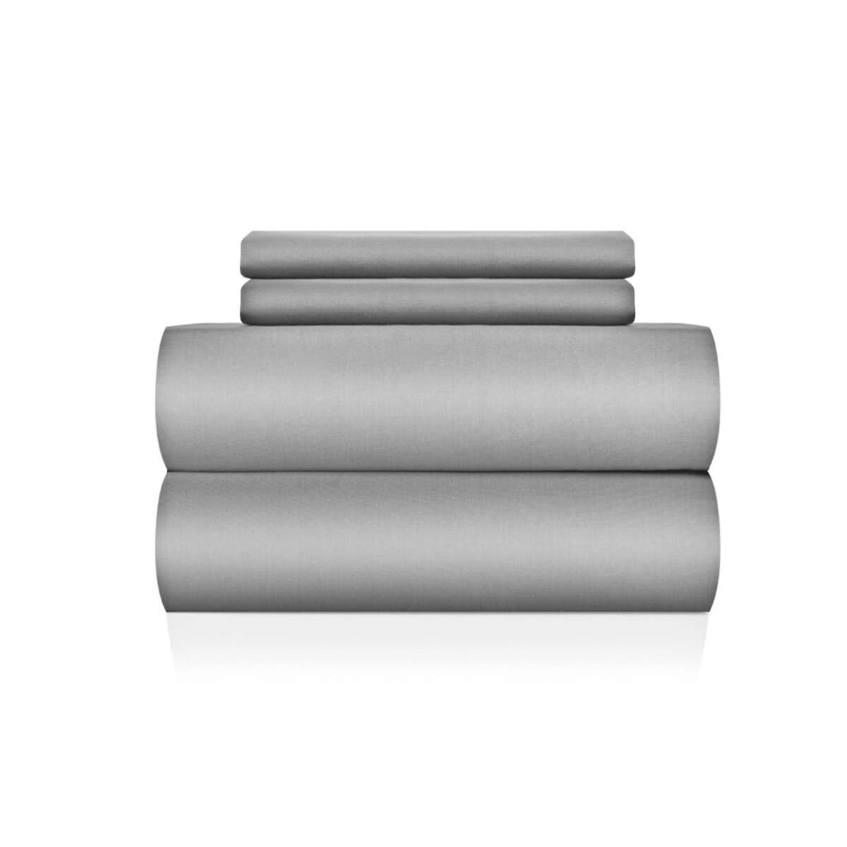 Juego De Sábanas King 200 Hilos 100% Algodón - Gris 