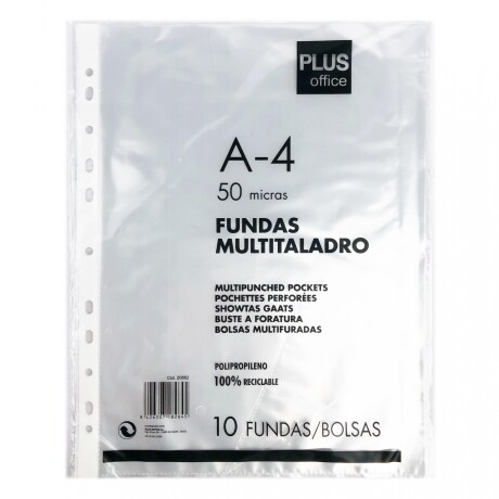 Folio A4 Transparente Pack x 10