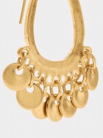 Pendientes Gota Con Medallas dorado