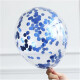 Globo Transparente con Confetti x6 Azul