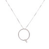 Colgante círculo en oro blanco 18k y brillantes - Incluye cadena Colgante círculo en oro blanco 18k y brillantes - Incluye cadena