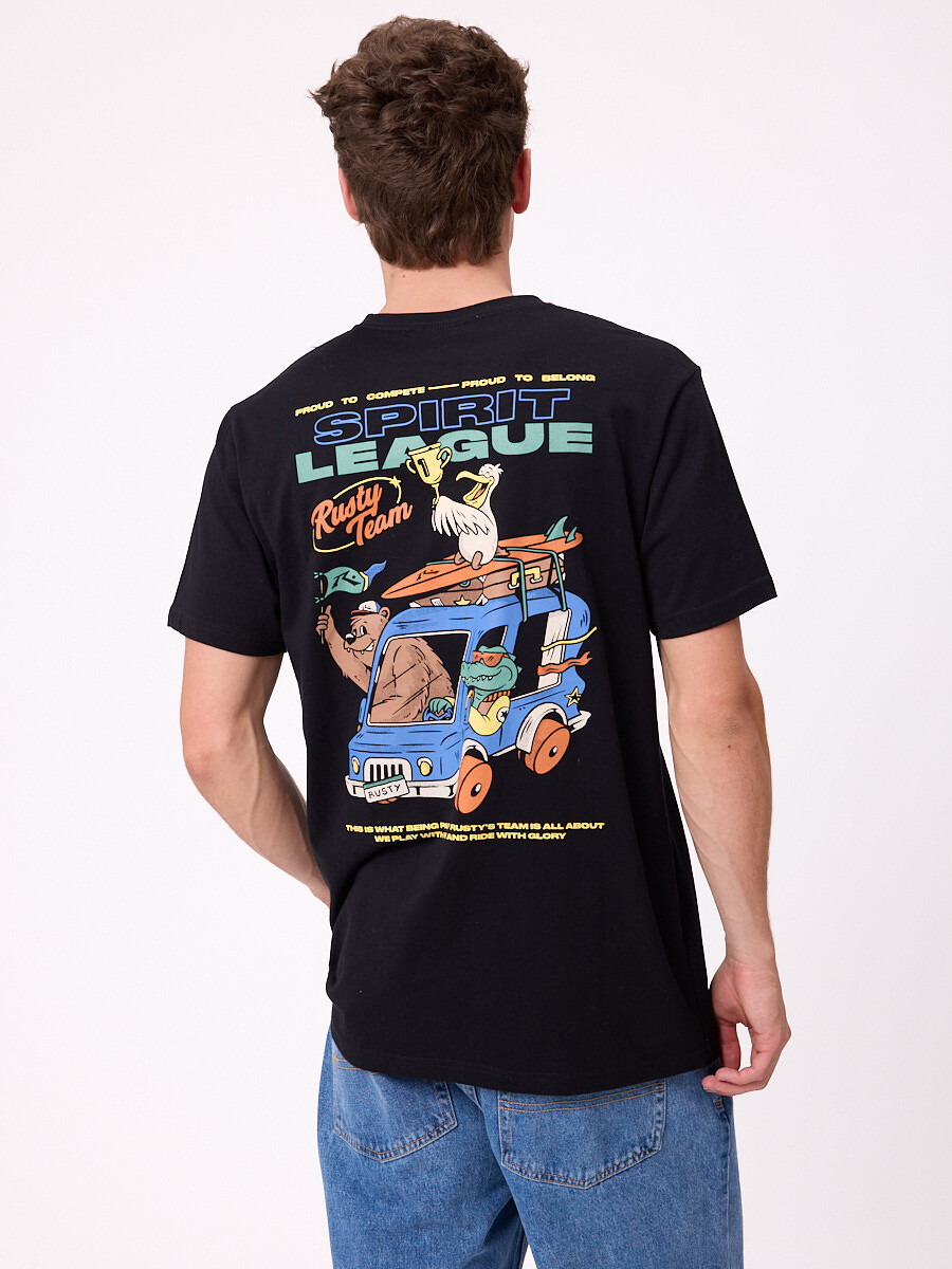 T-SHIRT YEOVAL RUSTY - Negro 