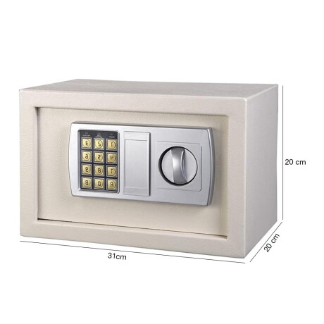Caja Fuerte Electronica Y Llaves Modelo Compacto Crema
