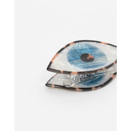 Broche Acrílico De Ojo Combinacion Bicolor