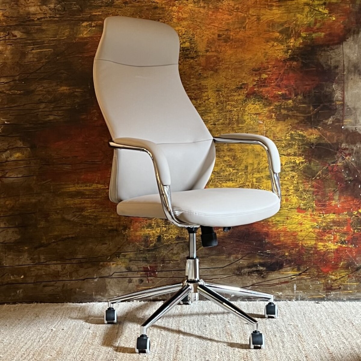 Silla De Oficina Rt-5691-03 Beige - Beige 