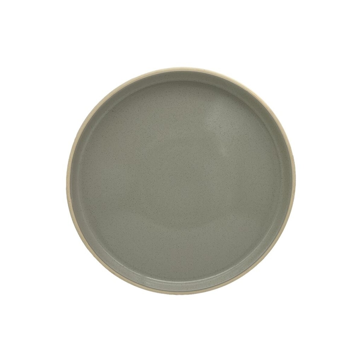 PLATO DE POSTRE D21x3CM VERDE SALVIA 