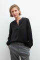 Blusa satin negro