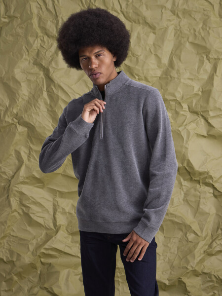 FLEECE BASTIA GRIS OSCURO MELANGE