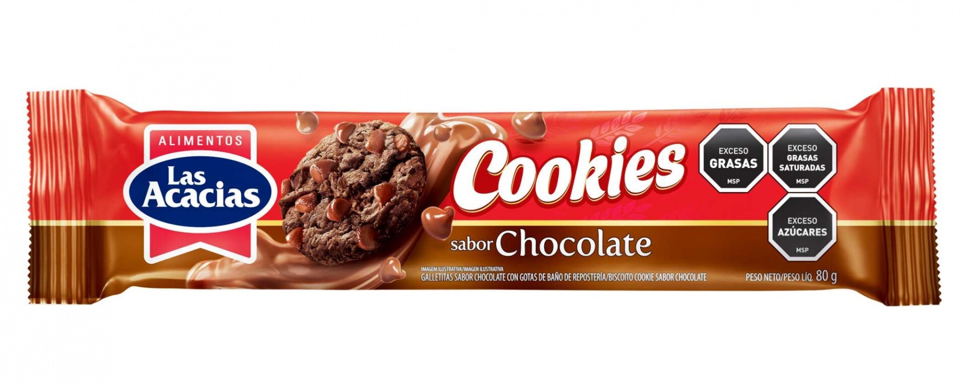 GALLETA COOKIE LAS ACACIAS 80G CHOCOLATE 