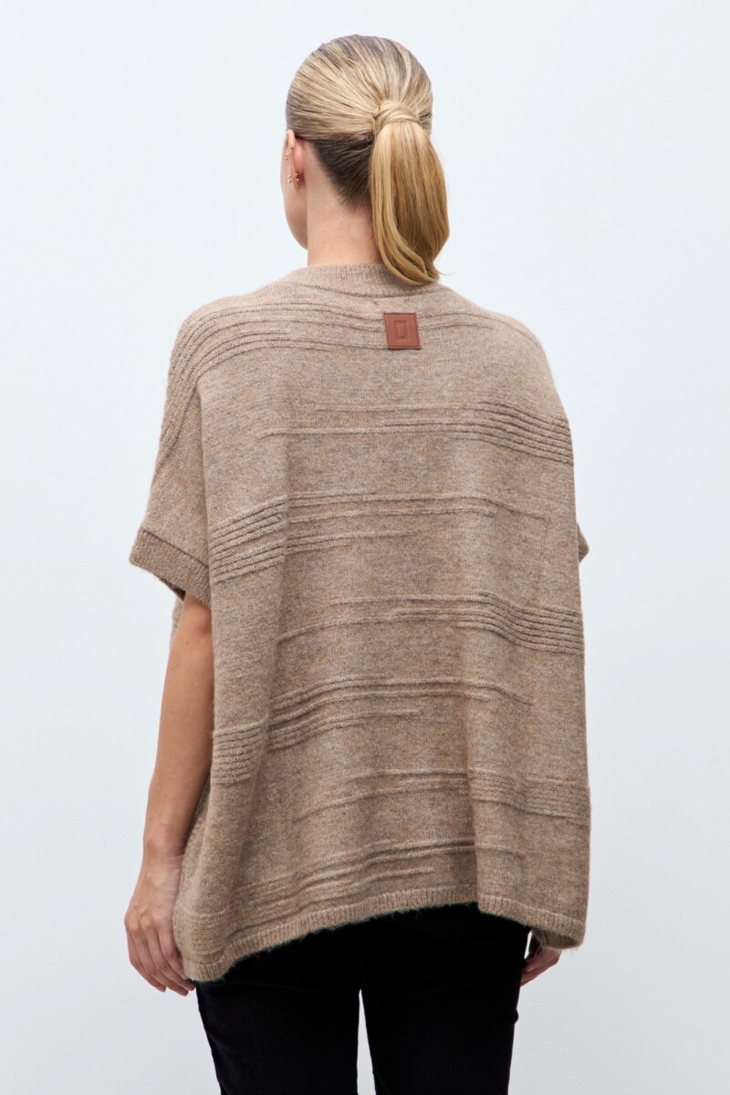 Capa tejida beige melange