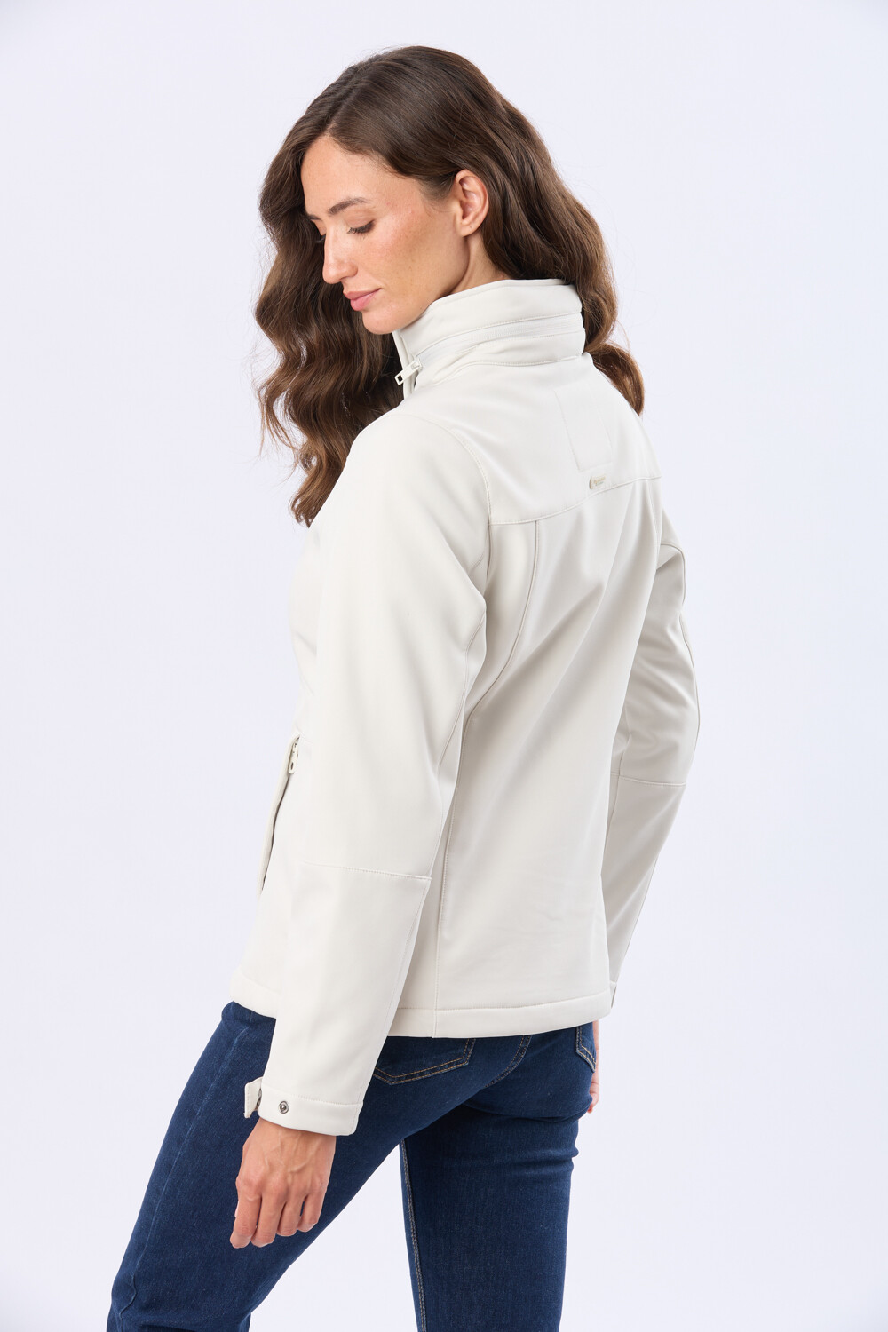 CAMPERA DE NEOPRENO CON CAPUCHA Natural