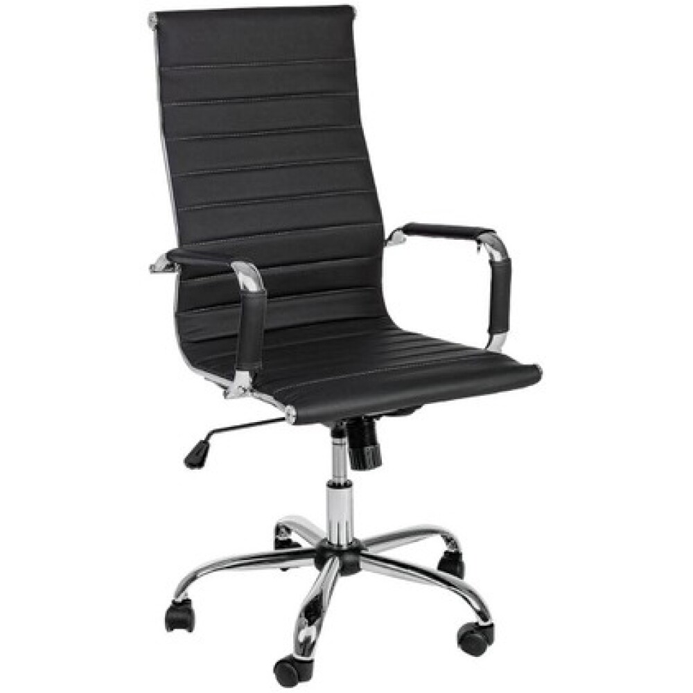 Silla de oficina giratoria eco cuero Negro