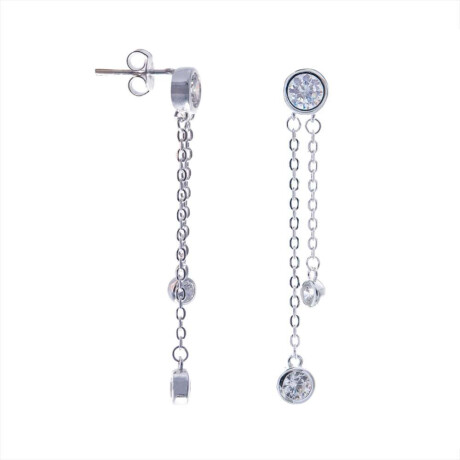 Par De Caravanas De Plata 925 Punto De Luz