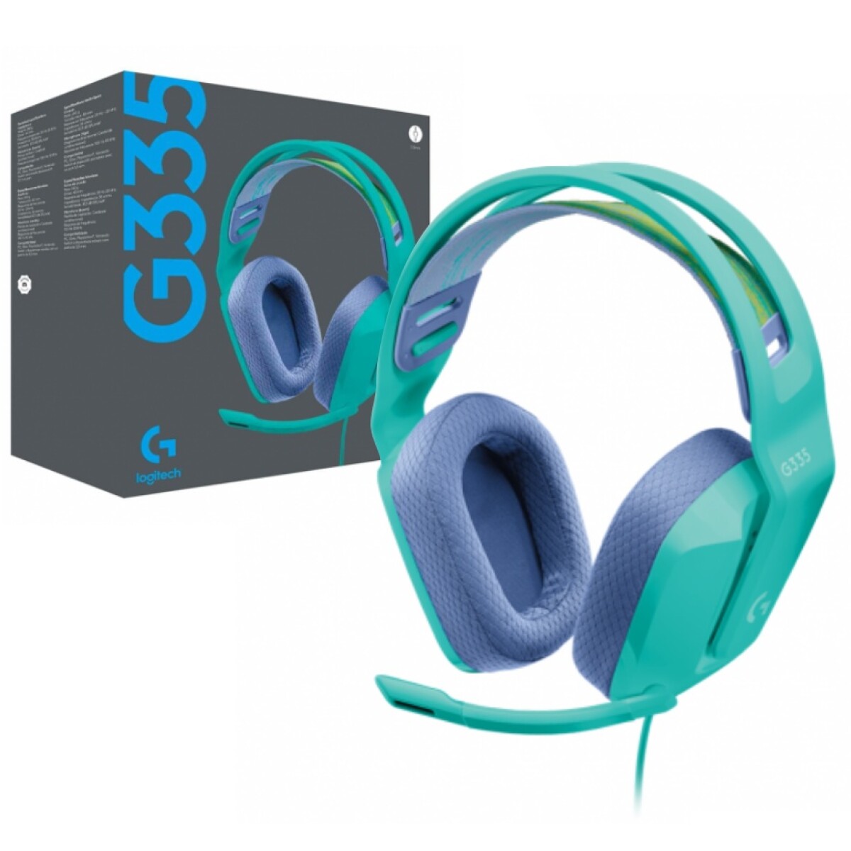 Audífonos Logitech Gamer G335 Menta 